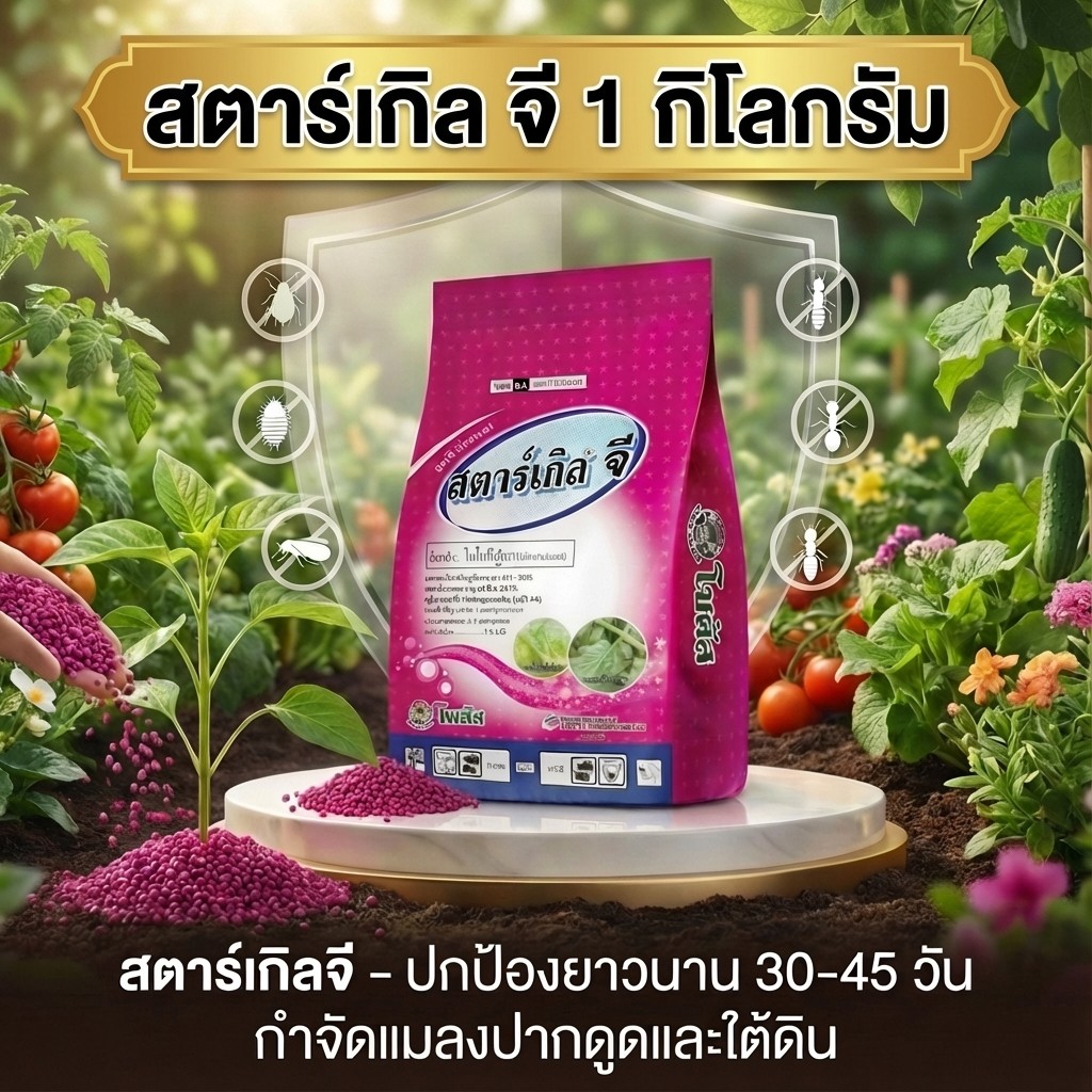 [1kg] สตาร์เกิลจี (Starkle G) สตาเกิลจี สตาร์เกิล จี สตาเกิล จี สารกำจัดแมลงชนิดดูดซึมเข้าทางระบบราก 1กิโลกรัม
