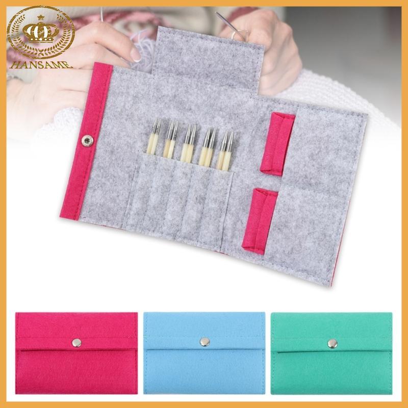 HAN Circular Needle Case ผ้าพับได้สําหรับอุปกรณ์ถัก