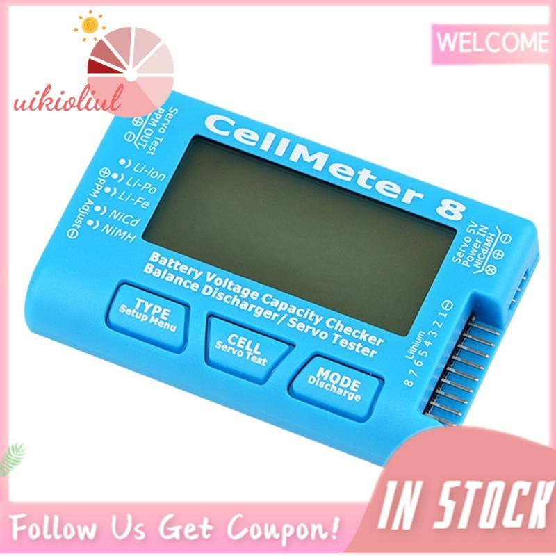 RC CellMeter-8 2-8S แบตเตอรี่ความจุเครื่องทดสอบแรงดันไฟฟ้าสําหรับ LiPo Life Li-Ion NiMH Nicd เซลล์เม