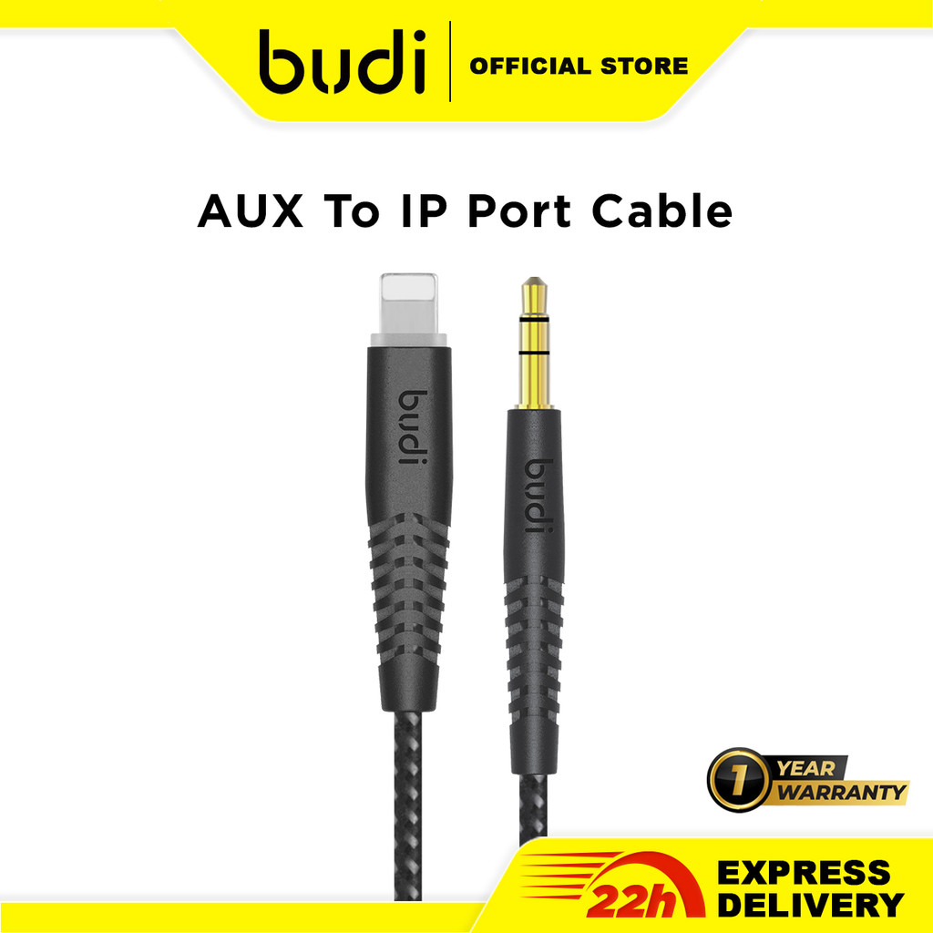 สาย Budi Aux สําหรับลําโพงหูฟัง สายสัญญาณเสียงเพลง Iphone ถึง 3.5 มม. อะแดปเตอร์ Aux