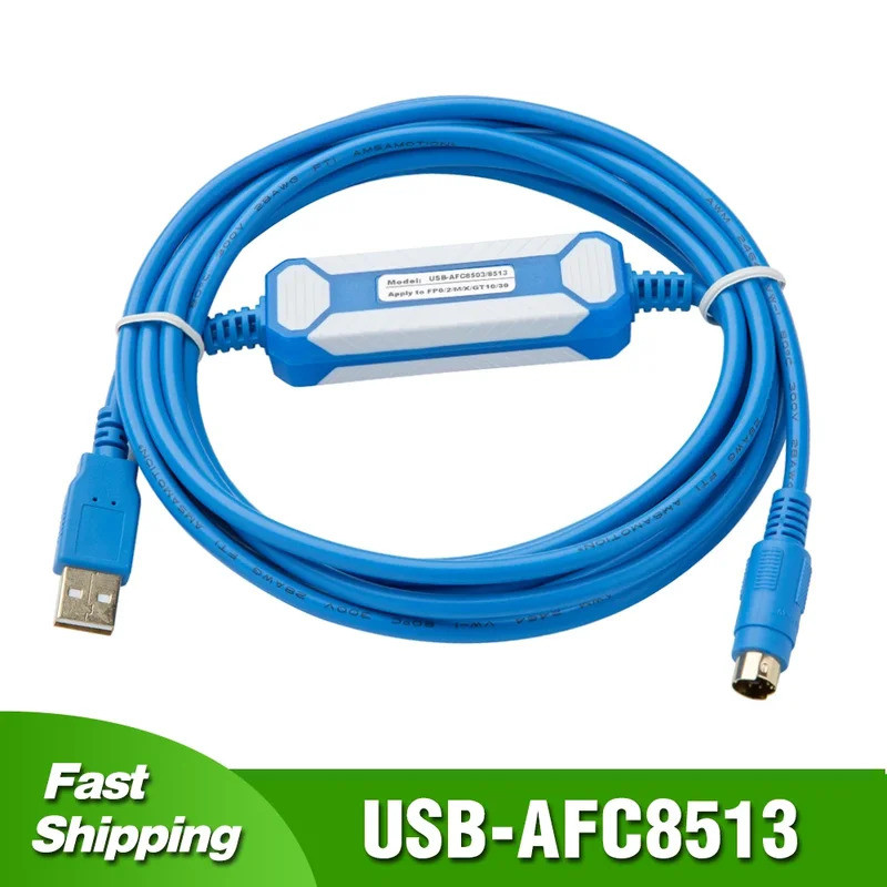 USB-AFC8513 สําหรับ Panasonic FP0 FP2 FP-X FP-M PLC การเขียนโปรแกรมสาย Nais GT10/30 แผงสัมผัสสาย DFP