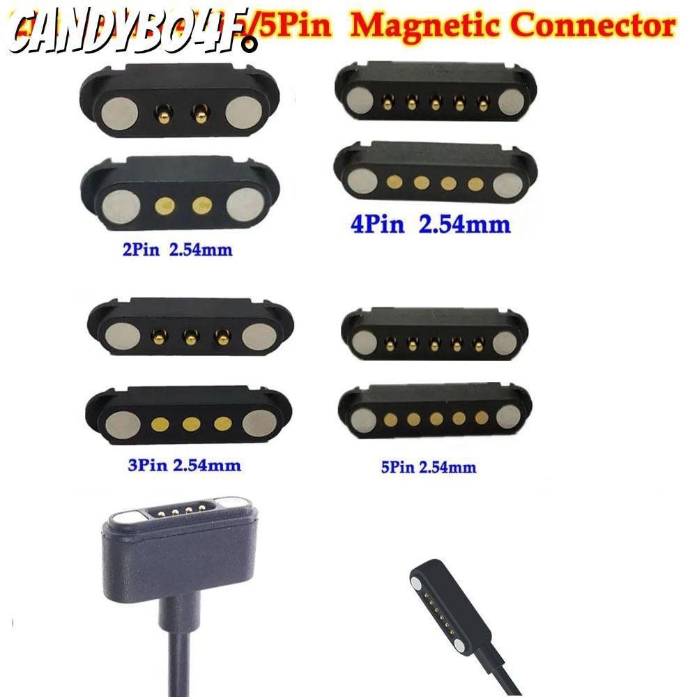 CANDYBO4F DC Magnetic Pogo Pin Connector, 2A 2Pin 3Pin 4Pin 5Pin Pogopin Magnetic Connector, กันน้ํา