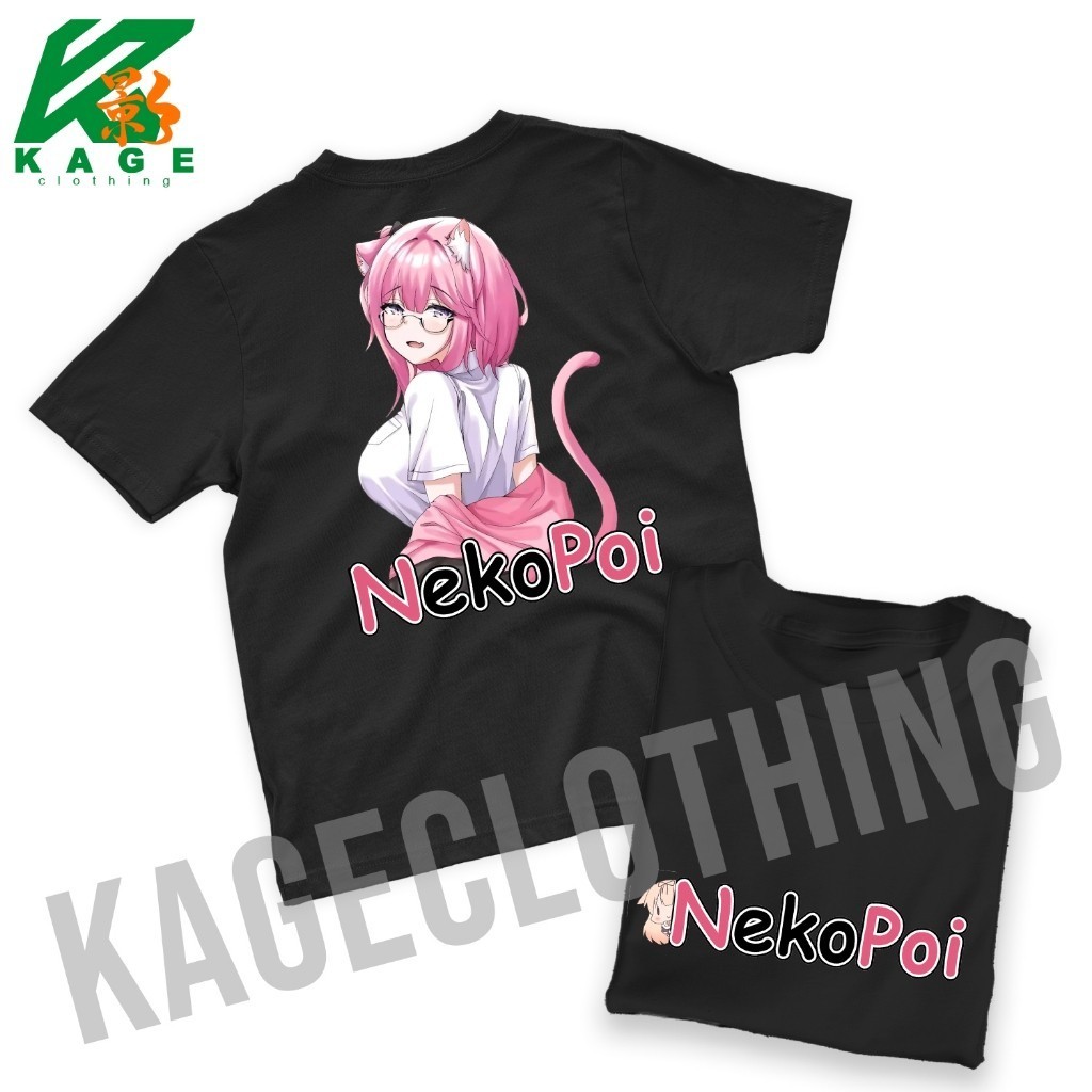 เสื้อยืด NEKOPOI เสื้อยืด UNISEX หวีผ้าฝ้าย distro, WAIFU NEPHI PHELIA ANIME T-SHIRT