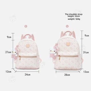 Beam Kitty กระเป๋าเป้สะพายหลังสไตล์ผู้หญิง สีสันสดใสรับฤดูใบไม้ผลิ/ฤดูร้อน เหมาะสำหรับใช้เดินทางไปทำงานหรือไปโรงเรียน