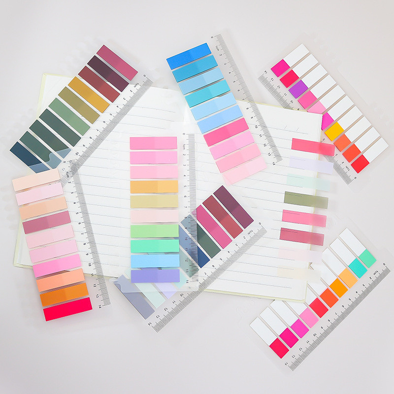 โปร่งใสโปร่งใสสัตว์เลี้ยงดัชนีสติกเกอร์การ์ตูนน่ารักเครื่องหมายสีโพสต์อิทโน้ตติดด้วยตนเอง N ครั้งสติกเกอร์หมายเหตุหมายเหตุกระดา