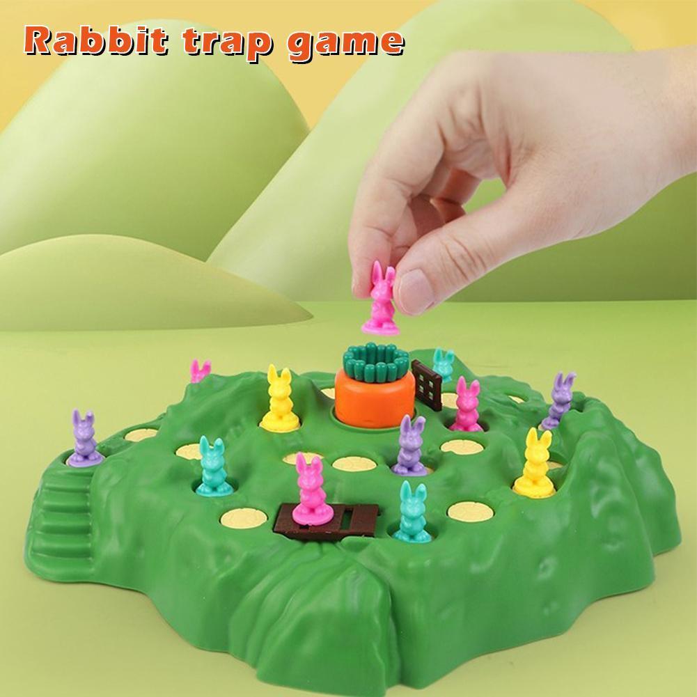 Race Board Game Rabbit Competitive Trap Chess Montessori ปริศนาของเล่นเด็กวัยเด็ก Early N9a8