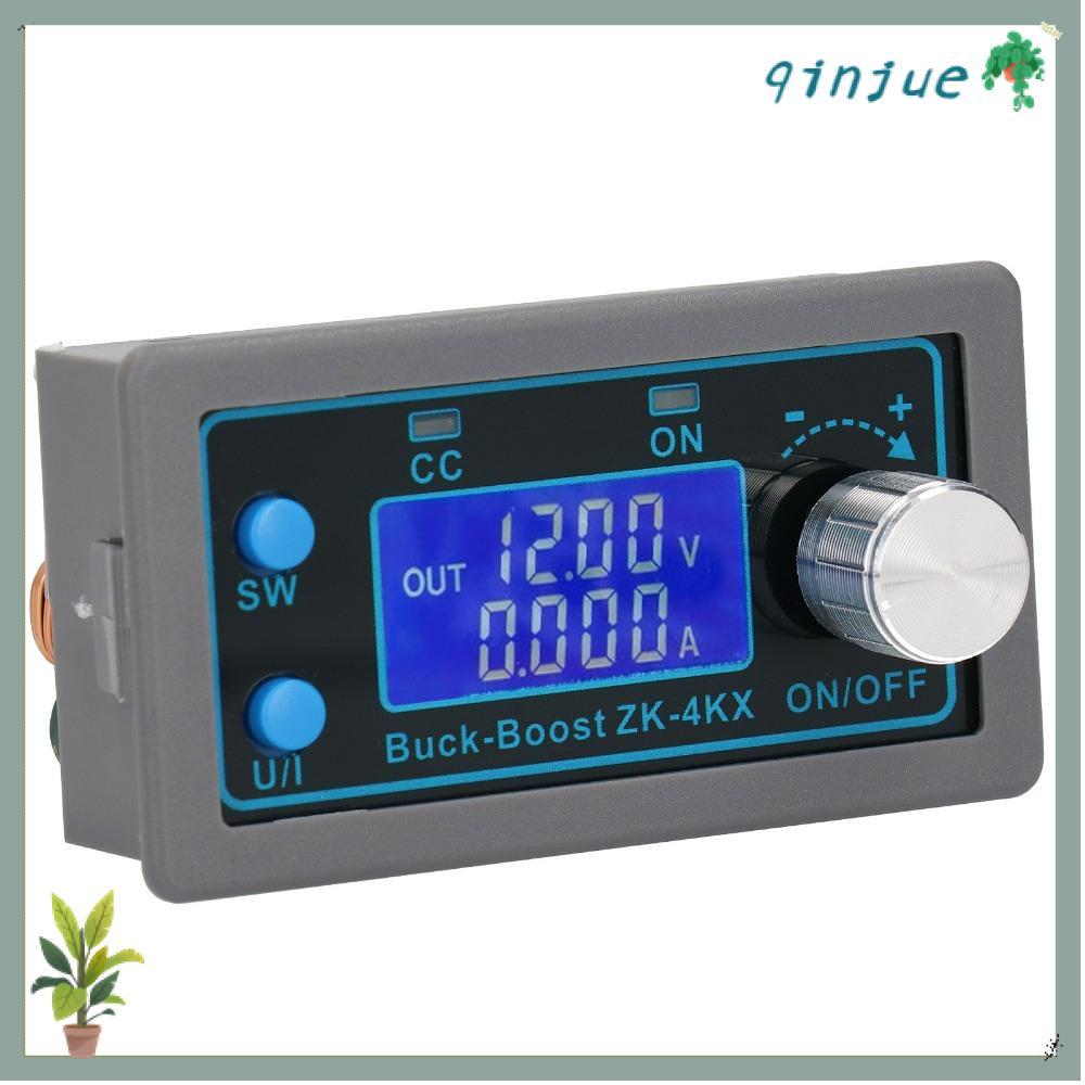 QINJUE DC โปรแกรม,ปรับ 4A Boost Power Supply โมดูล, สีดํา 5-30V ถึง 0.5-30V แรงดันไฟฟ้าคงที่จอแสดงผล LCD Buck Boost Converter Electronics