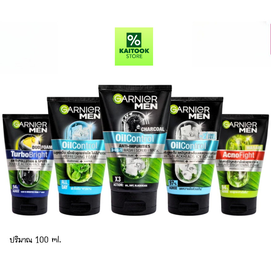 GARNIER MEN FOAM โฟมล้างหน้าสำหรับผู้ชาย 100ml การ์นิเย่ เมน
