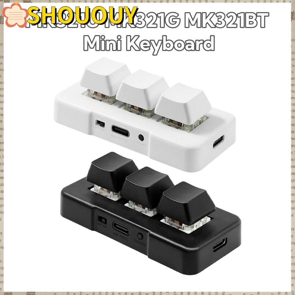 คีย์บอร์ด SHOUUY, Mini MK321U MK321G MK321BT คีย์บอร์ดที่กําหนดเอง, แบบพกพา 3 คีย์ USB + BT Dual-mod