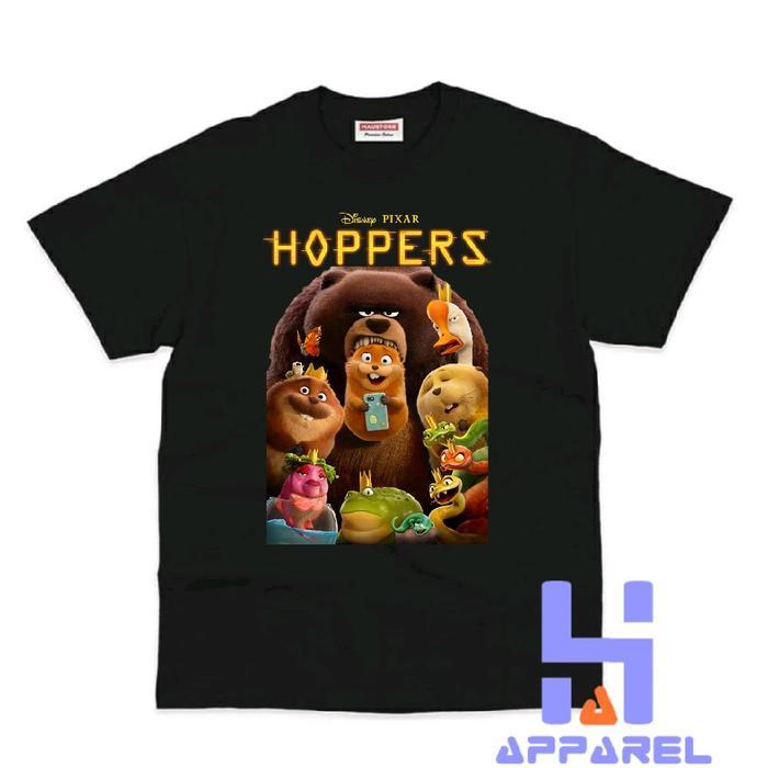 เสื้อยืดเด็ก KARAKTER HOPPERS DISNEY KARTUN HOPPERS - พิมพ์ผ้าฝ้าย 100-150CM #014