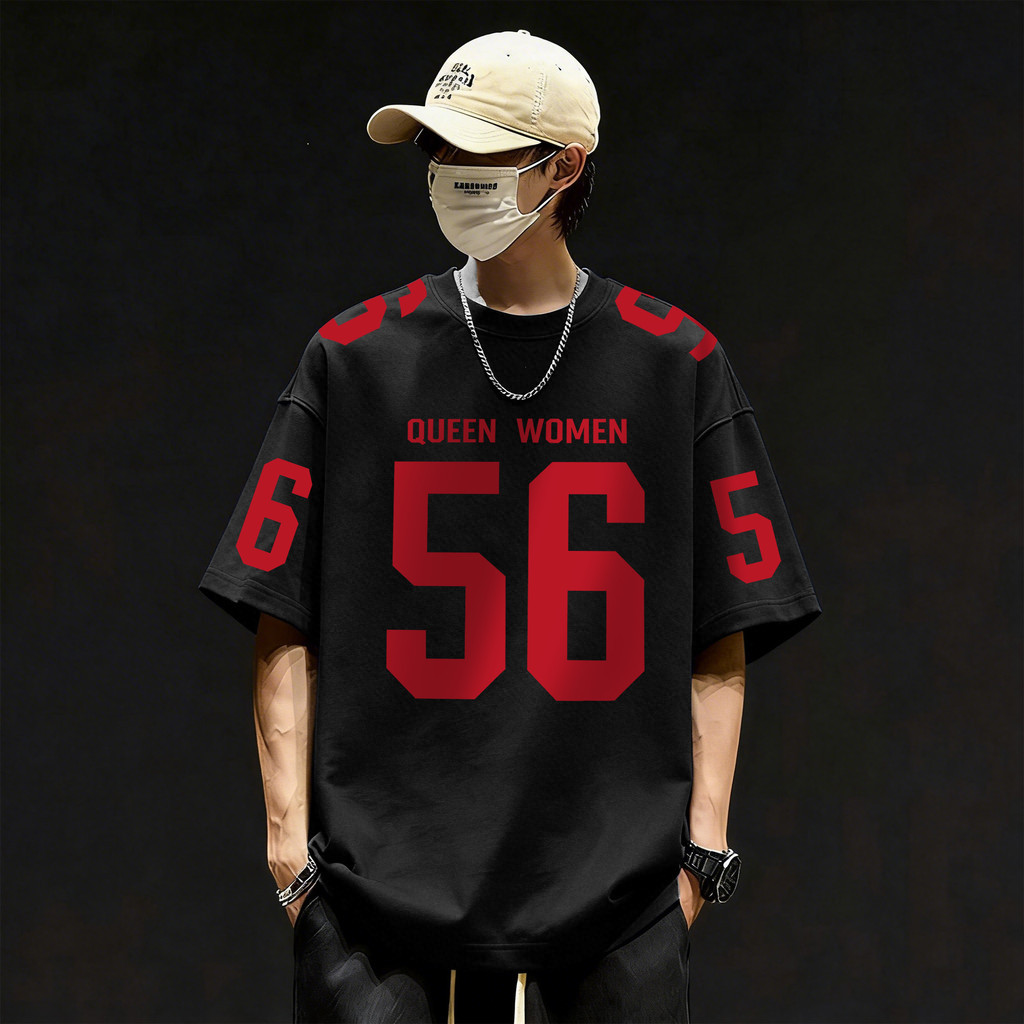 Y-T เสื้อแฟชั่น เสื้อยืด oversize ผ้าฝ้าย100% แนวสตรีท ไม่ต้องรีดผ้า สวมใส่สบาย ผ้านิ่ม ลาย "QUEEN WOMEN“
