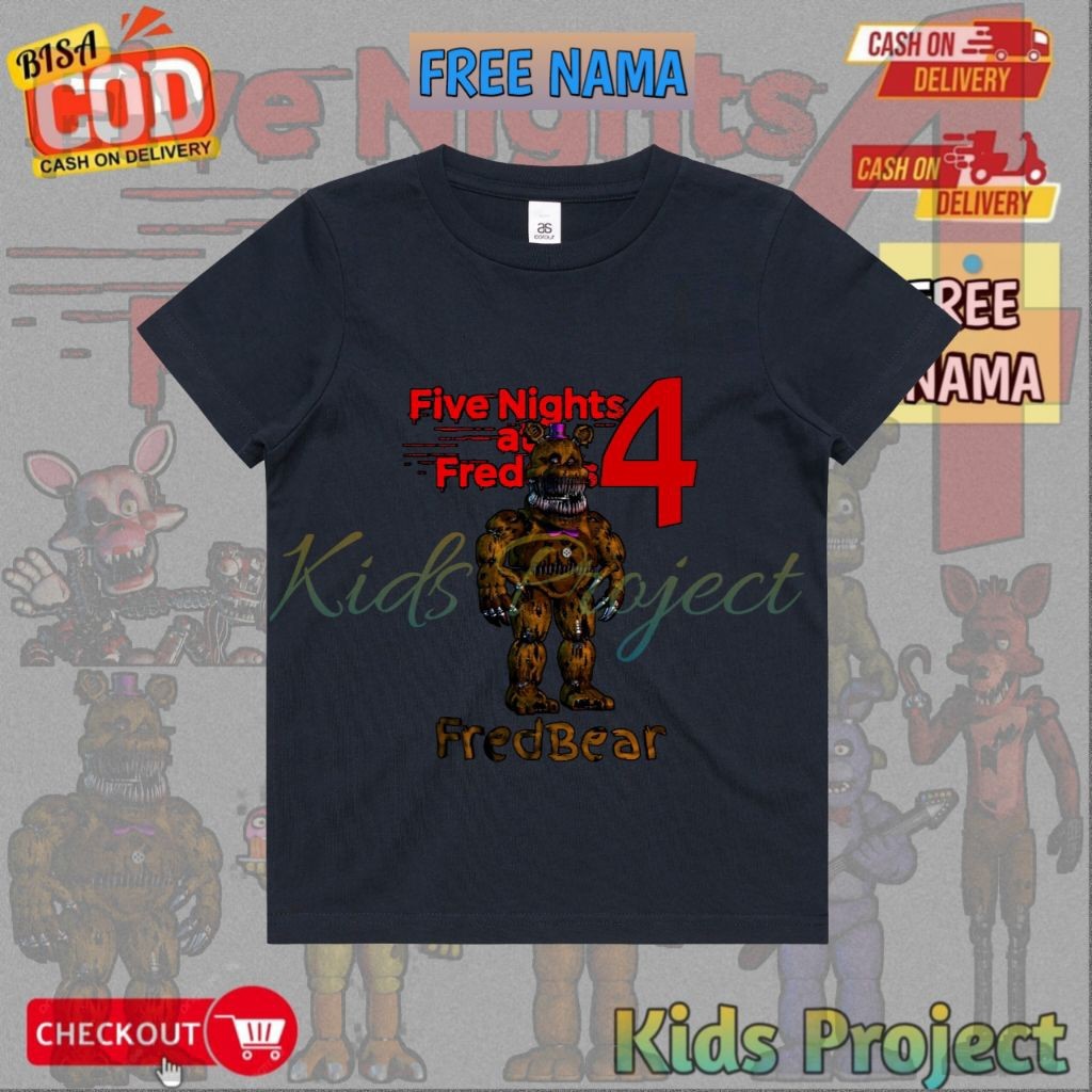Fredbear Five Nights at Freddys 4 Character Kids T-Shirt