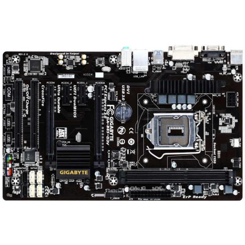 ใหม่ 1150 พิน Gigabyte/Gigabyte B85-D3V เมนบอร์ด B85 VGA DVI USB3 DDR3