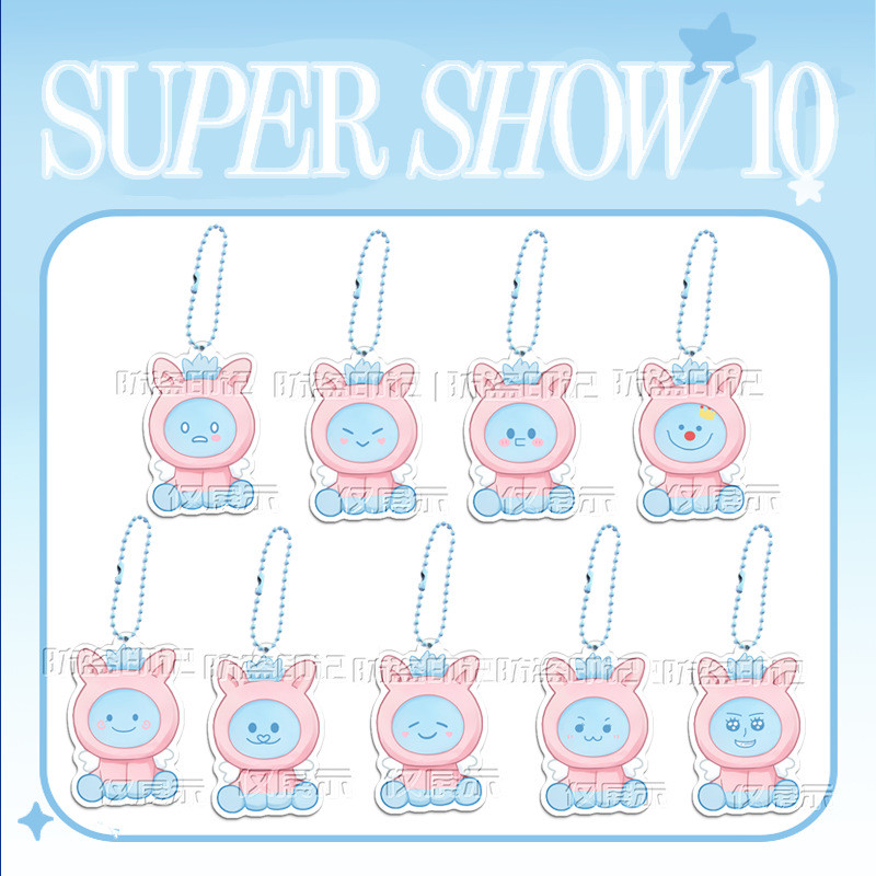 Kpop Idol Super Junior ครบรอบ 20 ปี World Tour Blue Ball อะคริลิคกระเป๋าพวงกุญแจ Encore ฉากจี้