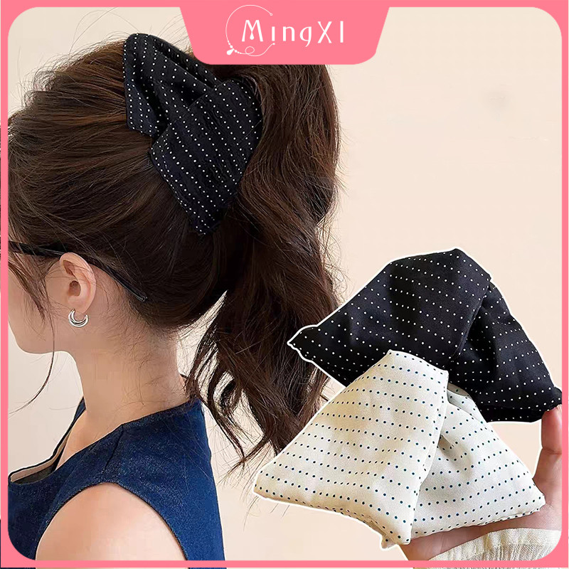 กิ๊บติดผมสามเหลี่ยม Polkadot สไตล์แฟชั่นเกาหลีของผู้หญิง Retro Simple Shark Clip เครื่องประดับผม