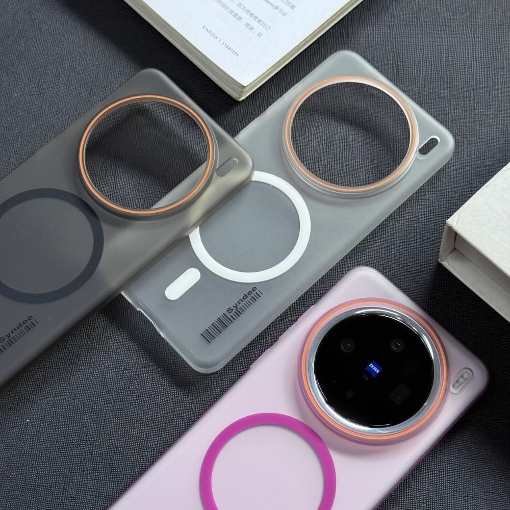 เคสโทรศัพท์เหมาะสําหรับVIVO X200 Pro Mini X80 X90 X100s Pro Ultra X200 FE IQOO 12 13 Matteฝาครอบแม่เหล็กโปร่งใสบางAnti-Fallปลอก
