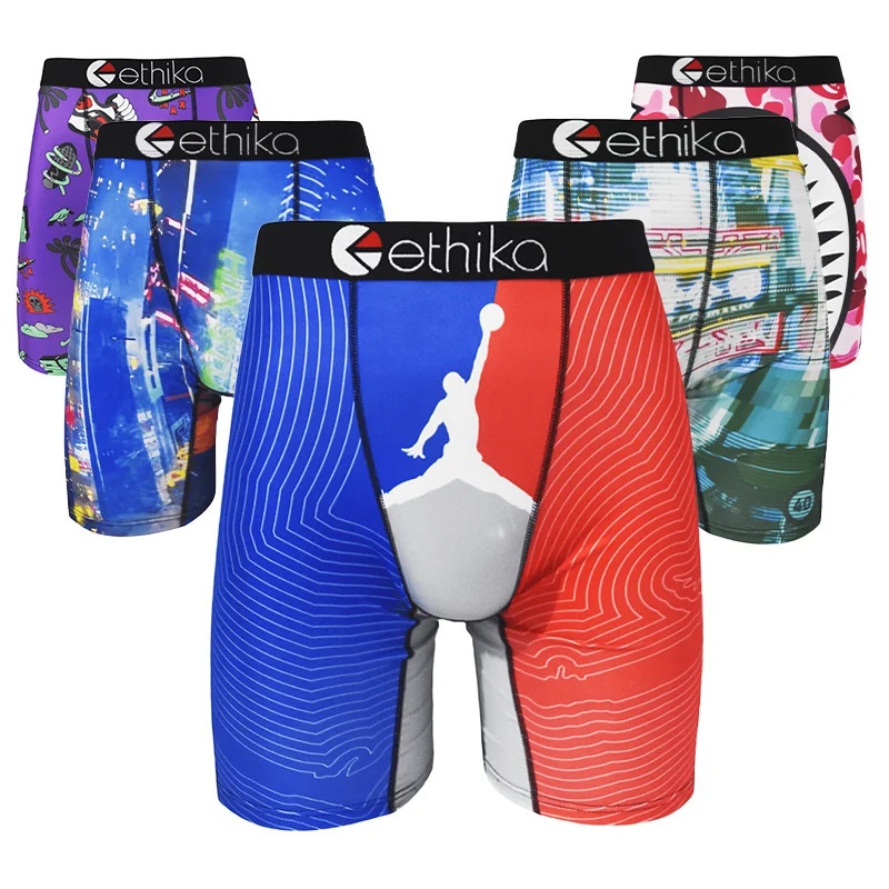 ETHIKA กางเกงชั้นในชาย พลัสไซซ์ พิมพ์แฟชัน