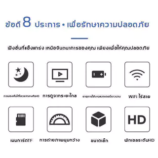 กล้องวงจรปิดขนาดเล็ก กล้อง WiFi สามารถดูได้แม้ไม่เชื่อมต่อ WiFi สามารถดูผ่านมือถือ/การ์ดหน่วยความจำ 64G 32G