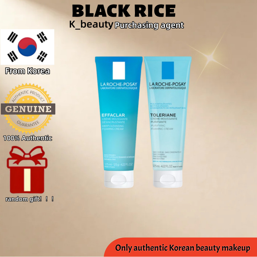 [La Roche-Posay] Toleriane Purifying foam Cream Facial Cleanser 125ml/ครีมโฟมล้างหน้า 125ml/ทําความส