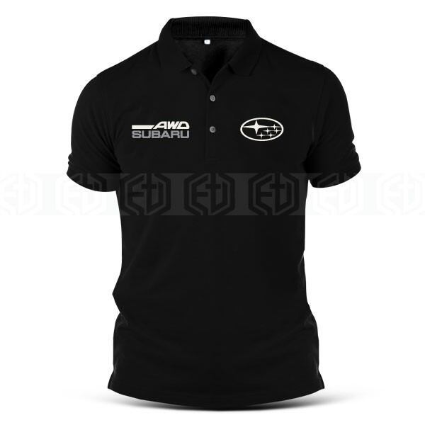 เสื้อยืดคอตตอนโปโล Subaru AWD Impreza WRX WRC เสื้อยืดปักลาย คอปกแบบยูนิเซ็กส์ เสื้อผ้าลำลอง สตรีทแว