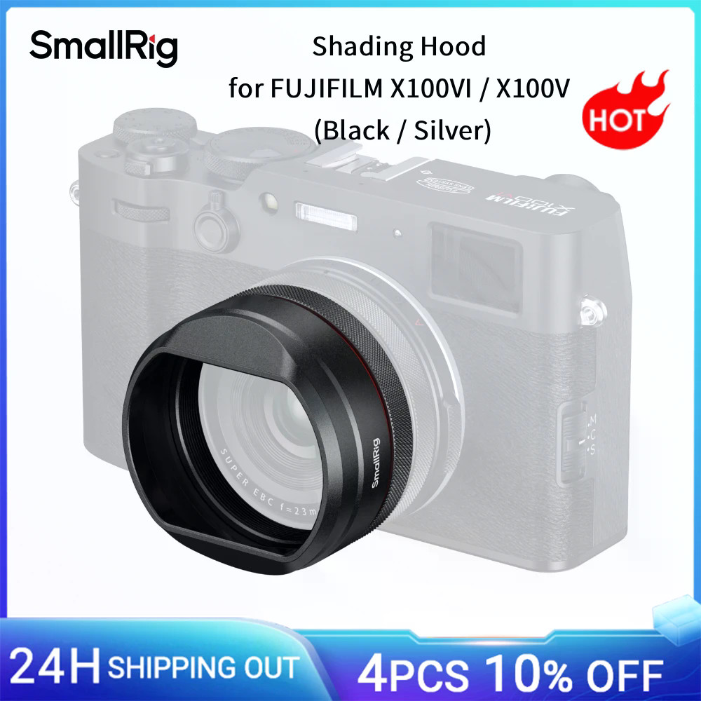SmallRig X100VI / X100V แรเงา Hood สําหรับ FUJIFILM X100VI / X100V ป้องกัน Flare พร้อมอะแดปเตอร์แหวน