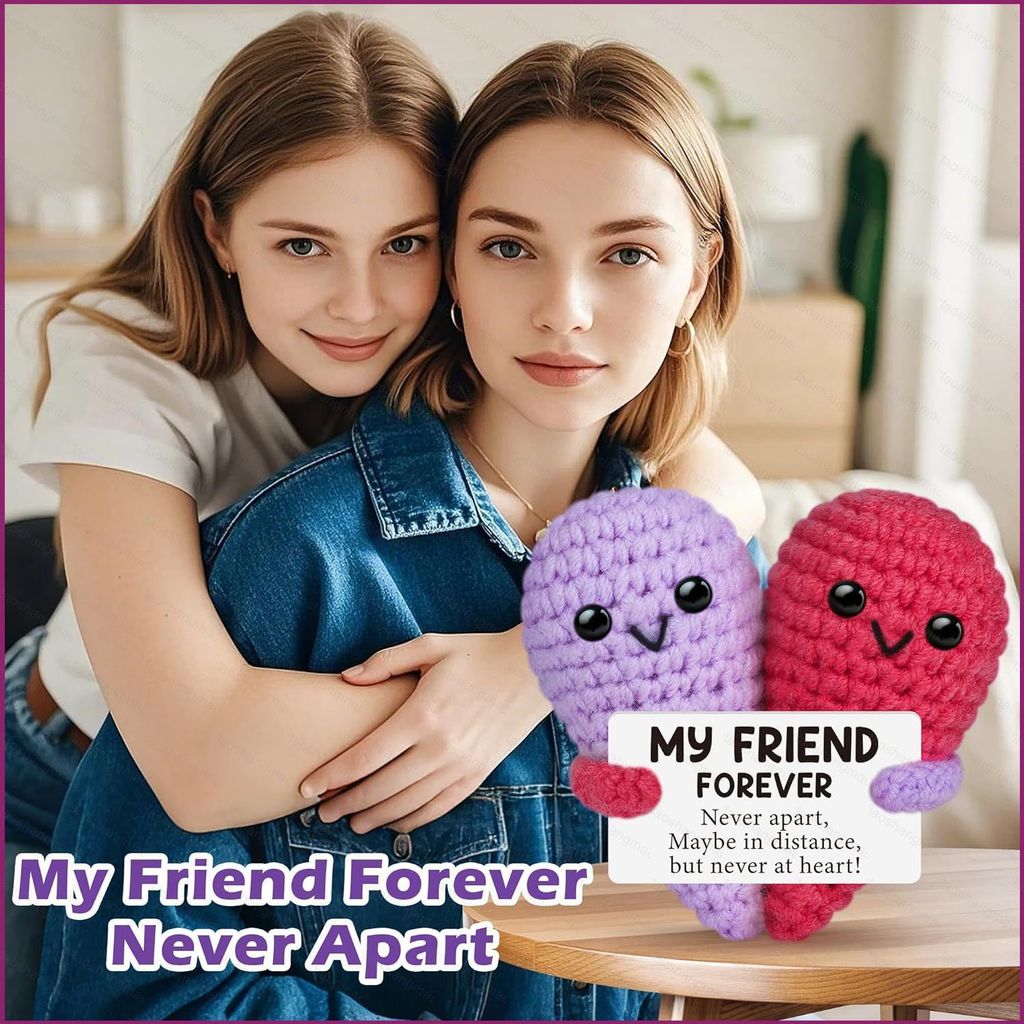 YT4 น่ารักบวก Axolotl Plushie Handmade โครเชต์ตุ๊กตาบวกข้อความความเครียดบรรเทาของเล่นของขวัญ
