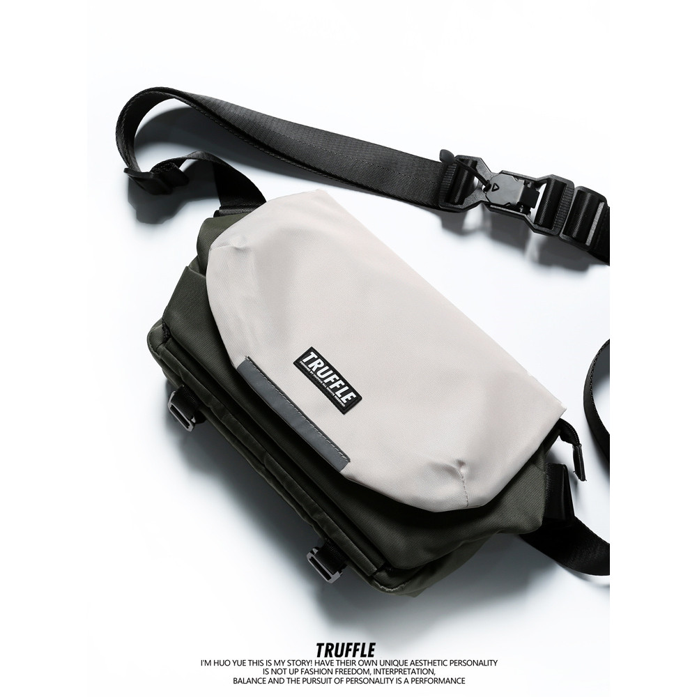 TRUFFLE Street Wear One-Shoulder Messenger Bag Men Casual Back Bag Female Trend Korean Student Messe