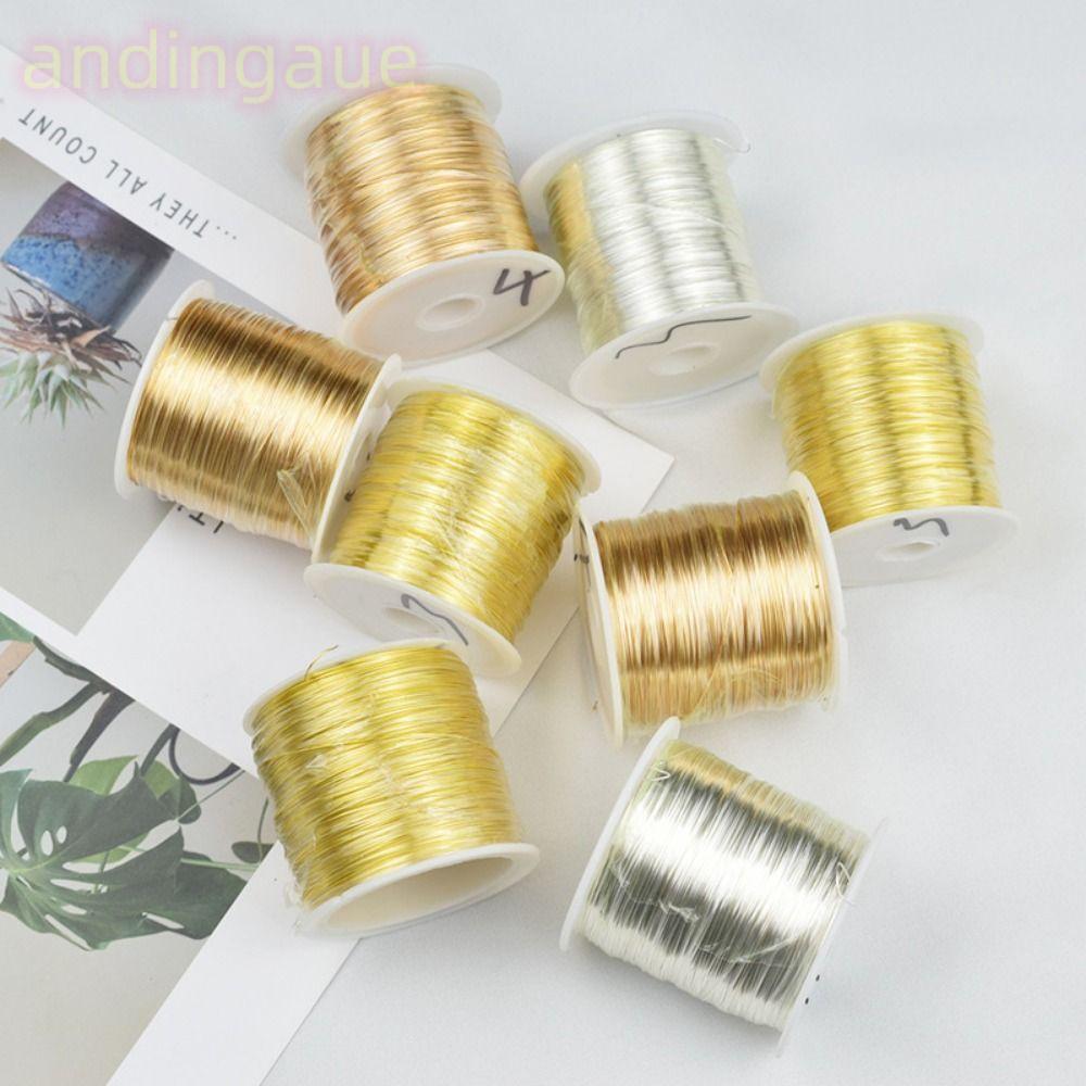 ลวดทองเหลืองชุปzlata ขนาด0.3mmและ0.4mm ม้วนละ100เมตร ใช้งานได้นาน สัมภาระการทำเครื่องประดับแฮนด์เมด