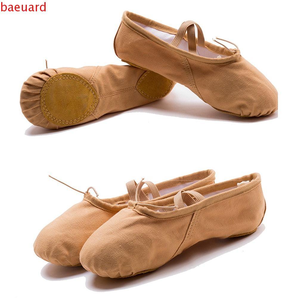 รองเท้าเต้นรำสำหรับผู้หญิง แบบผ้าใบหนังนุ่ม เหมาะสำหรับการเต้นLatin danceและการฝึกฝน