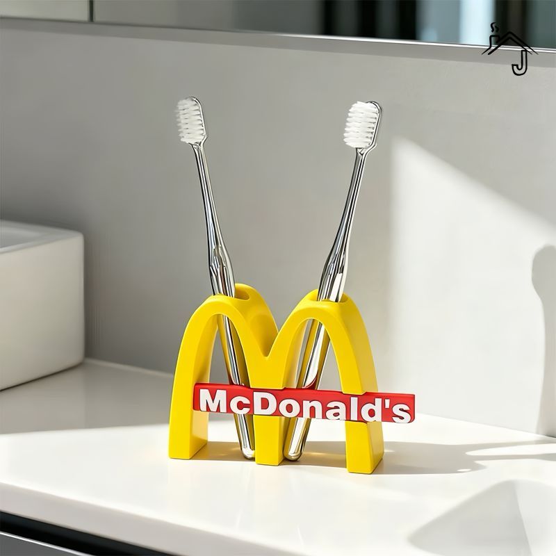 [JJ HOME] ที่วางแปรงสีฟันน่ารักของ McDonald ที่ใส่ปากกาสร้างสรรค์ เครื่องประดับตกแต่งการ์ตูน เคาน์เต