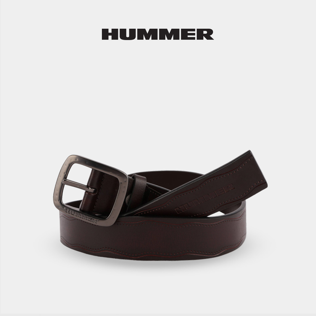Hummer Men Leather Bar Buckle Belt / Hummer Mens Leather Belt