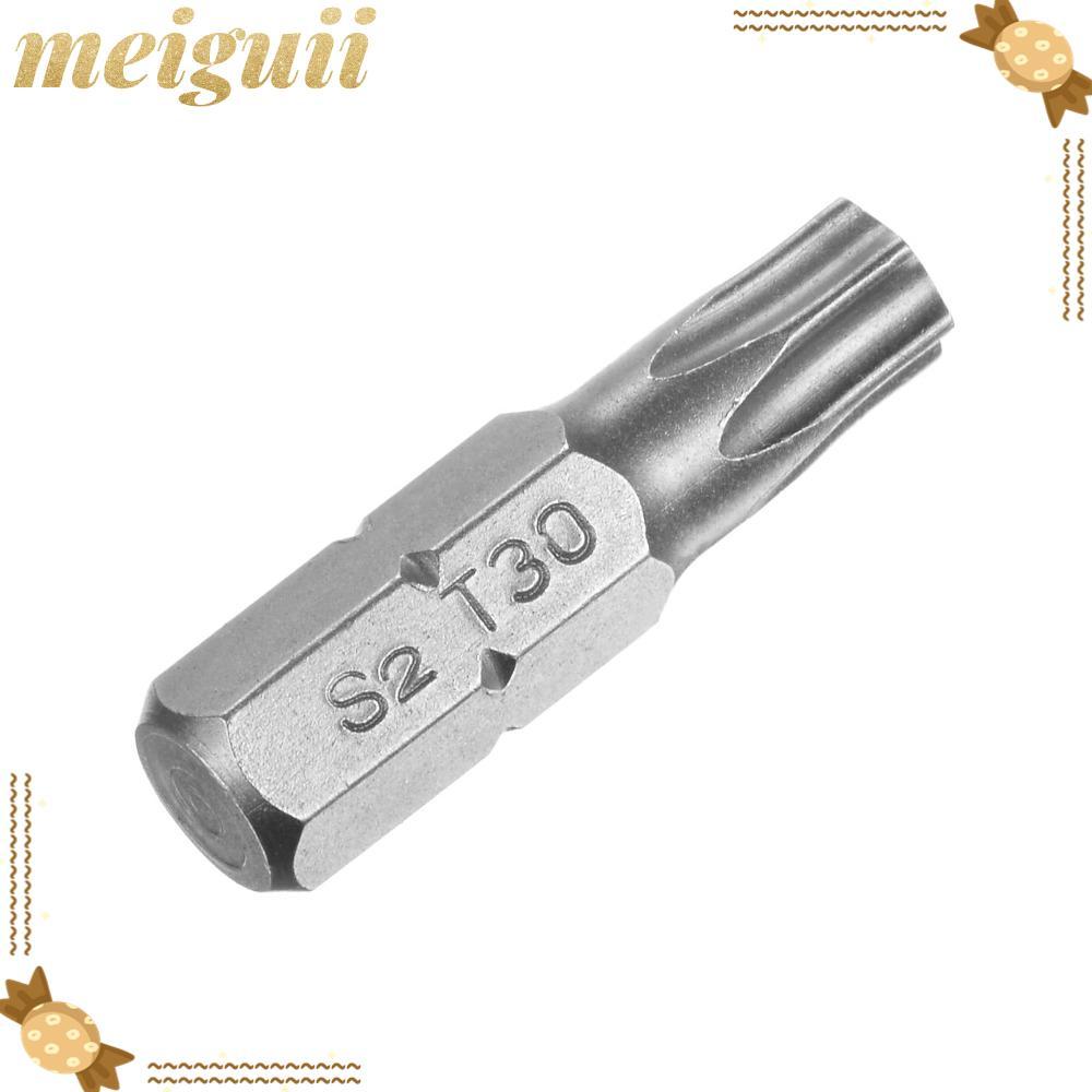 ดอกไขควง Torx Bits S2 Alloy Steel 1/4 นิ้ว Hex Shank 25mm T6-T40 6 Point Star หัวเหลี่ยม 1 ชิ้น ทนทาน