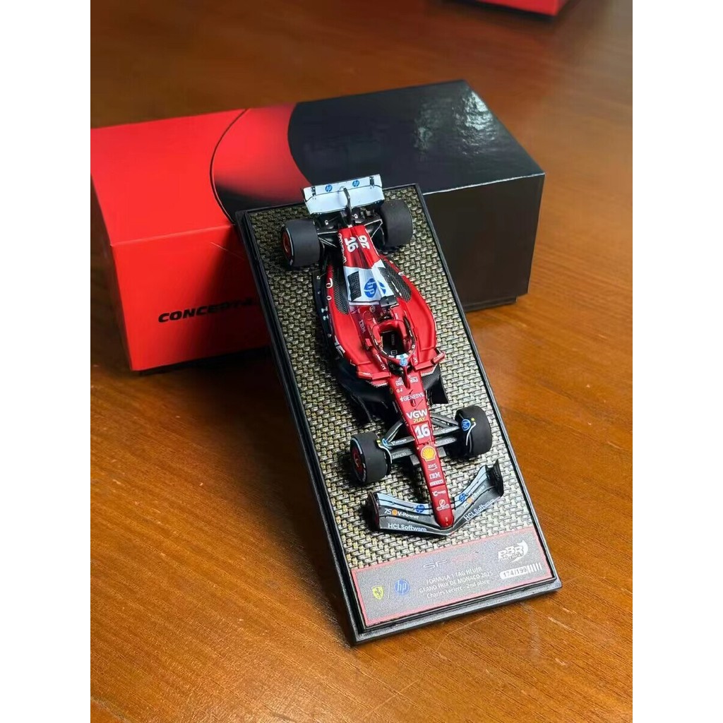 BBR 1: 43 SF25 Monaco GP Monaco Grand Prix Second Racing Car Model Ferrari No. 16 เลแคลร์