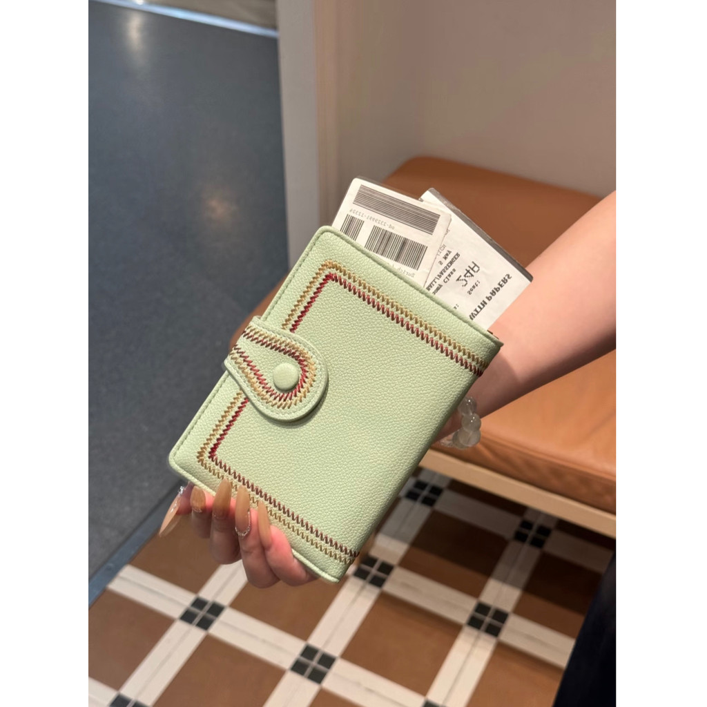 Retro Simple Passport Holder Passport Bag Wallet Card Holder One RFID Ultra-Thin Multifunctional Pas