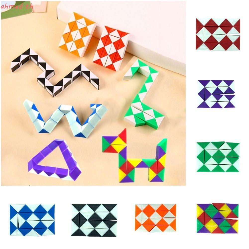 AHMED Magic Snake Cube, พับรูปร่างพิเศษ 24 ความเร็ว Magic Snake ไม้บรรทัด, ส่วนความเร็วหลายสี 3D พลา