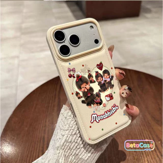 เคสมือถือลิงน่ารักขี้เล่นลายหัวใจการ์ตูนมาใหม่ รองรับ iPhone 17-16-15-14-13-12-11 Pro Max/Plus