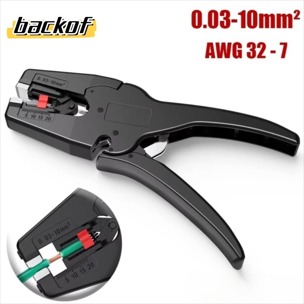 BACKOF คีมปอกสายไฟอัตโนมัติ,32-7AWG คีมลวดแบบพกพา,คุณภาพสูง 2 in 1 Mini Heavy Duty ซ่อมเครื่องมือสํา