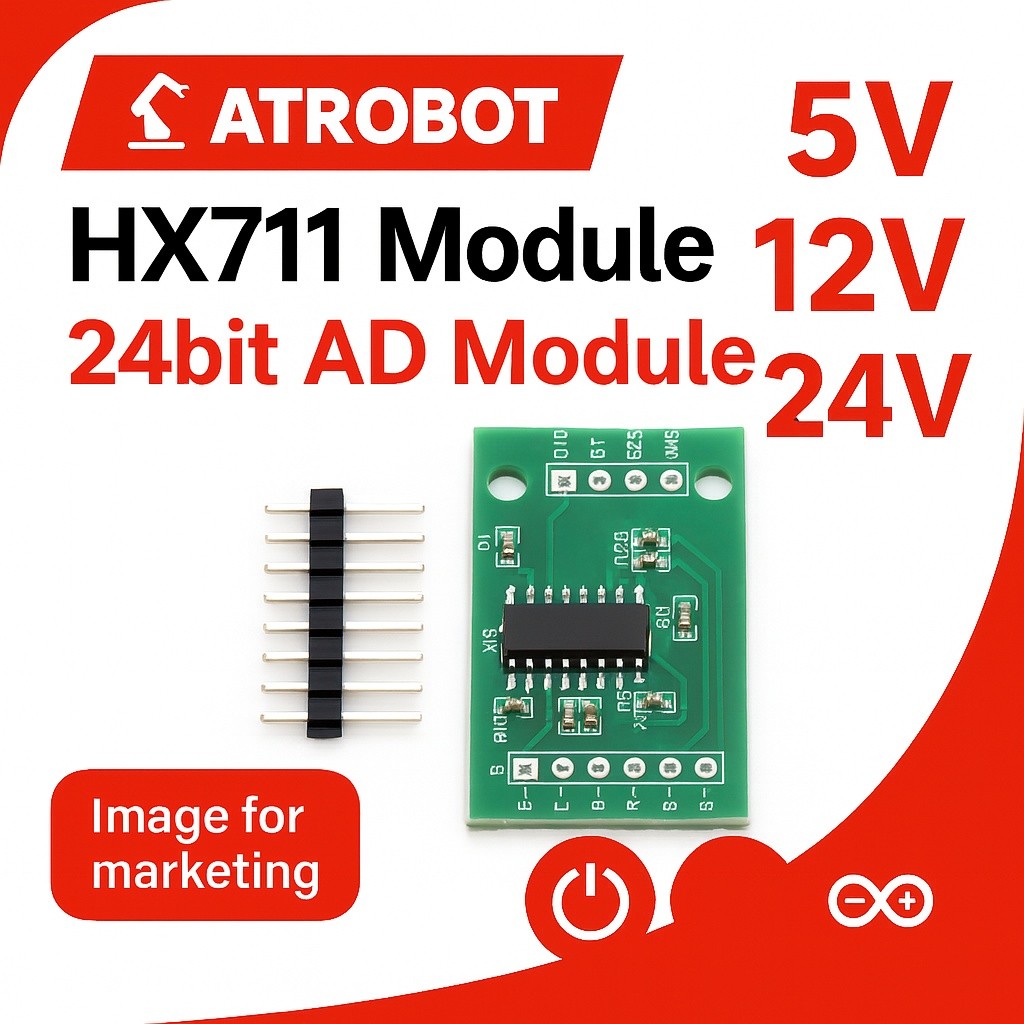 HX711 โมดูลแปลงสัญญาณ AD 24-bit ขนาดเล็ก แม่นยำสูง สำหรับเซ็นเซอร์น้ำหนัก/แรงดัน