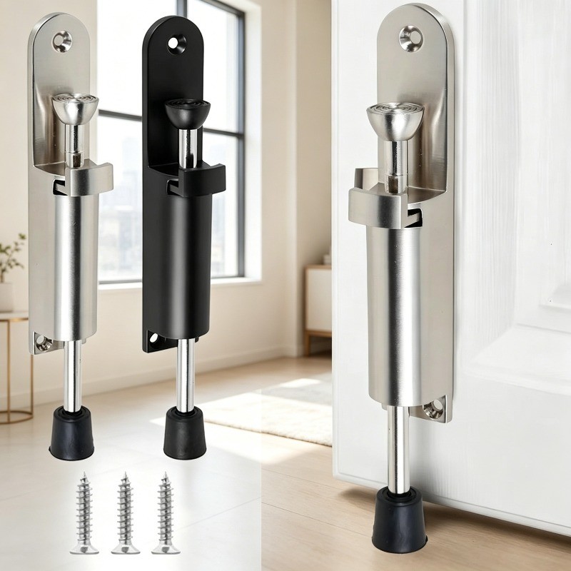 พร้อมสต็อกZinc Alloy Kickdown Door Stopper, Heavy Duty ยางเท้าประตูสําหรับ Home & Office