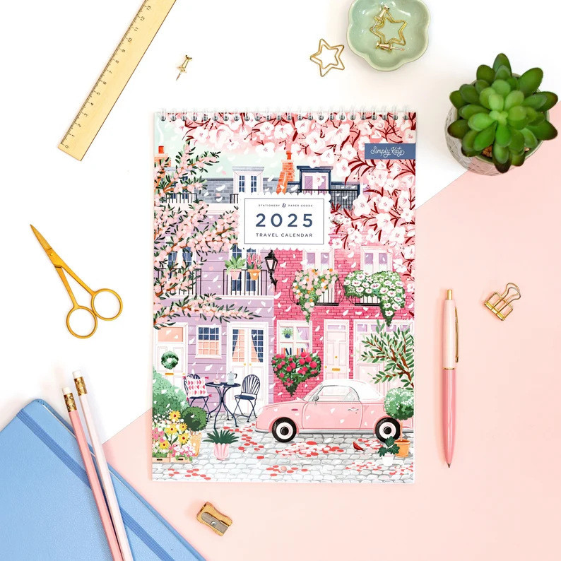 ปฏิทินแขวน ปฎิทิน ปฏิทินจีน 2025 travel wall calendar2025ปฏิทินการเดินทางปฏิทินปฏิทินข้ามพรมแดนผลิตภ