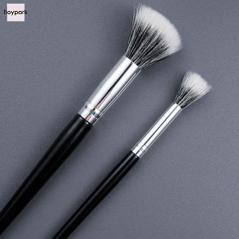 Boypark แปรงแต่งหน้ามัลติฟังก์ชั่น Blush Brush Clear Double-layer Flat Head Eye Shadow Brush