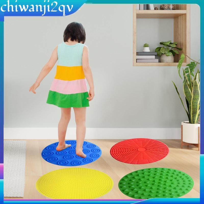 [chiwanji2qv] 4x Sensory Mats Sensory Stepping Circles Pad สําหรับกิจกรรมการพัฒนาที่บ้าน