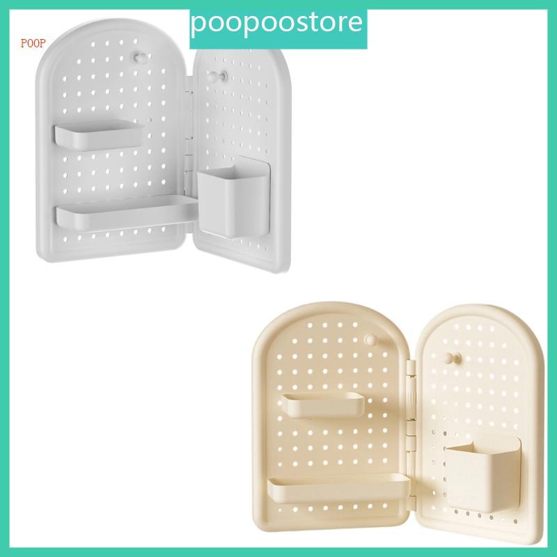 POOP มุมติดตั้งโต๊ะ Organizers ชั้นวาง Pegboard แบบยืดหยุ่นสําหรับพื้นที่ทํางานที่มีประสิทธิภาพ