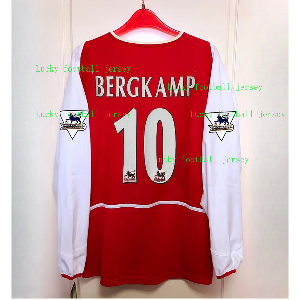 2002-2004 Arsenal Home แขนยาว 02-04 BERGKAMP HENRY