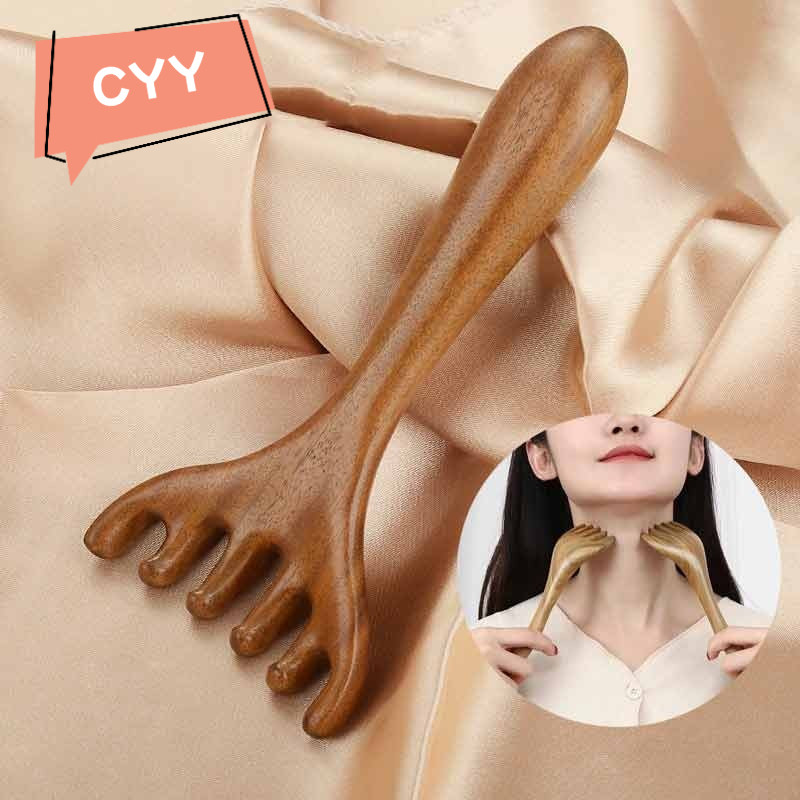 Rsd ผ้าไหมสีทองสีเขียวเขากวางไม้จันทน์หัวนวดขูดหนังศีรษะร่างกายคอขานวดห้ากรงเล็บหัวขูดติดนวดขูด