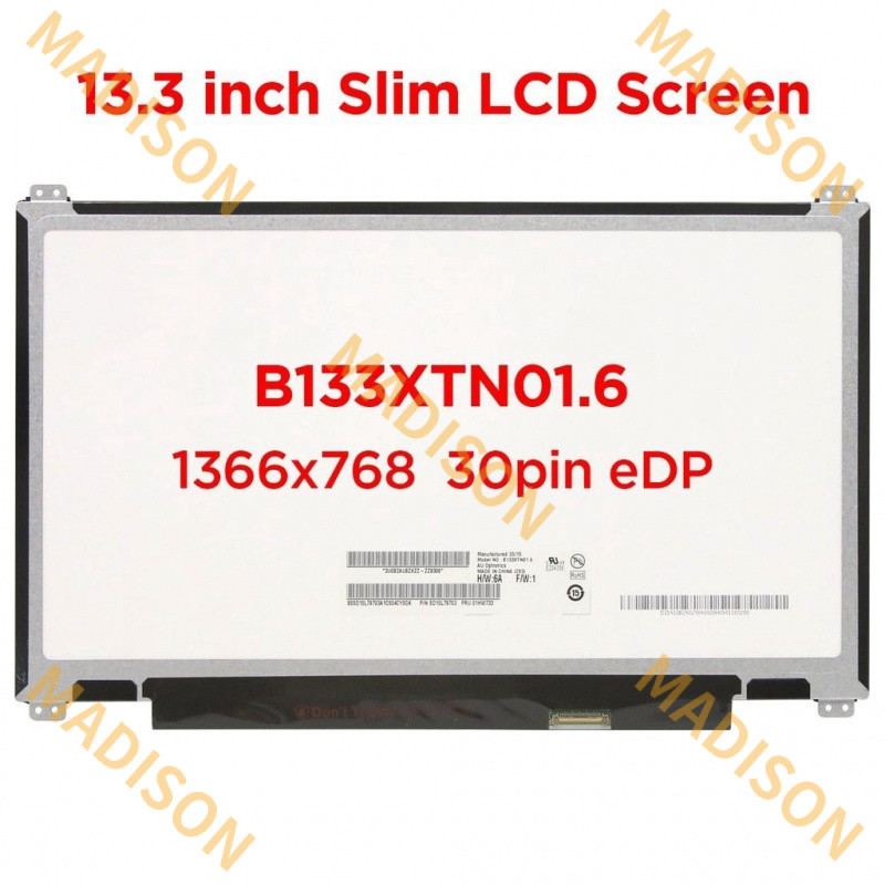 13.3 แล็ปท็อปหน้าจอ LCD b133xtn01.6 HB133WX1-402 m133nwr5 สําหรับ Lenovo ThinkPad l380 l390 20m5 20m