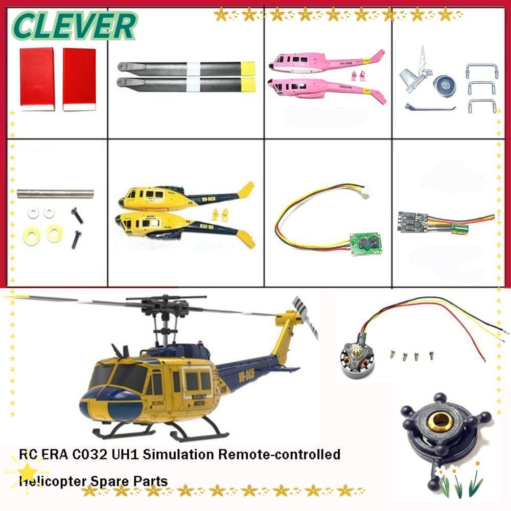 CLEVER RC เฮลิคอปเตอร์อะไหล่, C032 UH1 RC ERA รุ่นเครื่องบินอุปกรณ์เสริม, มอเตอร์จําลองแบตเตอรี่แกนแ