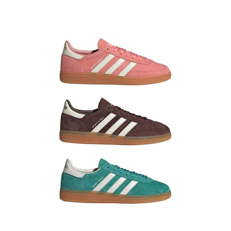 รับประกันของแท้ SPORTY & RICH x ADIDAS Handball Shoes SPEZIA Ultimate Luxury DD7E