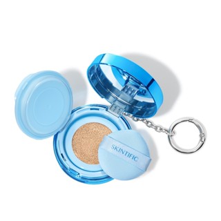 SKINTIFIC Perfect Stay Velvet MiNi Matte Cushion สีฟ้า คุชชั…