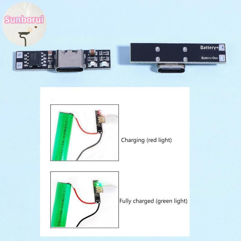 Sunborui DC 3.7V Ternary ชาร์จ 1A 4.2V โมดูล Ultra-N ขนาดเล็กพิเศษ Type-C อินเทอร์เฟซโมดูลชาร์จ TH